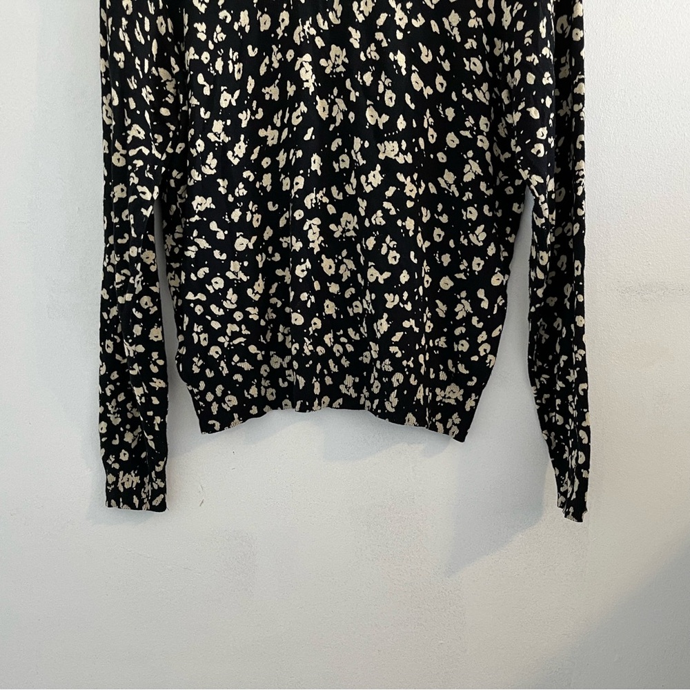 M&S Elegant Black and Cream Patterned Cardigan - Picture 6 of 13